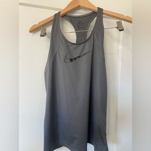 Women’s grey Nike sports tank size small with black logo, like new, worn once